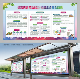 防震减灾科普知识背景板宣传栏