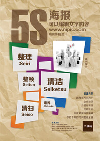 5S管理海报模板（文字可编辑）