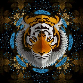 中式虎头装饰画