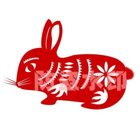 兔年剪纸窗花矢量超精细