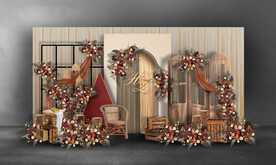 美式乡村婚礼迎宾区