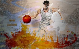 篮球工装背景墙