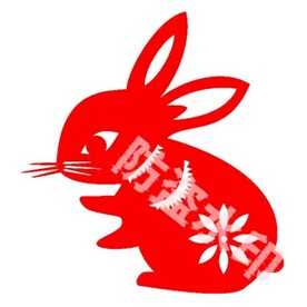 兔年剪纸窗花矢量超精细