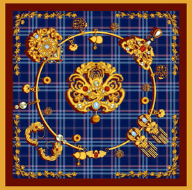 大牌  方巾  数码印花