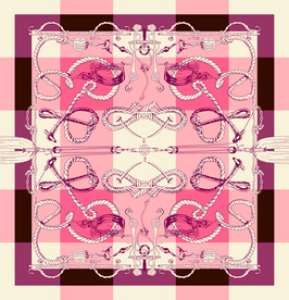 大牌  方巾  数码印花