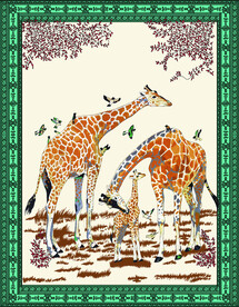 大牌 方巾 数码印花