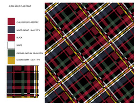 方格子数码印花图案