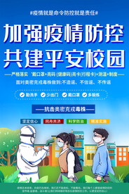 学校疫情防控海报