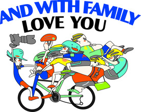 卡通自行车图案