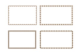 各种图案画笔制作的边框相框