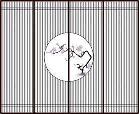 高清分层透明底推拉门打印图