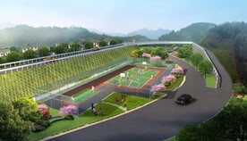 篮球场景观效果图