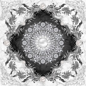 拼花地画背景墙