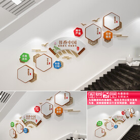 图书馆楼道文化墙