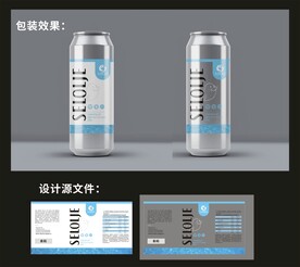 海豹油包装效果图和平面图