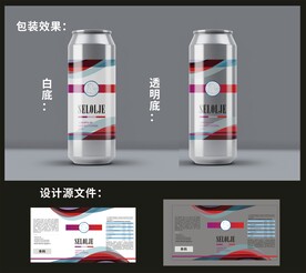 海豹油包装效果图和平面图 