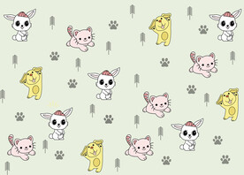 卡通儿童房背景墙