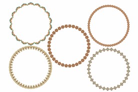 各种图案画笔制作的边框相框