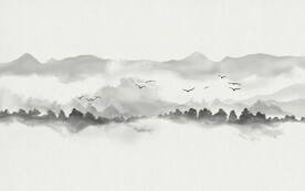 轻奢装饰画 新中式水墨山水画