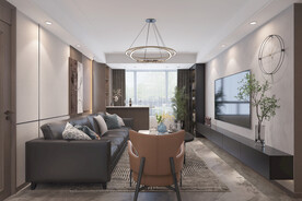 现代客餐厅效果图模型设计