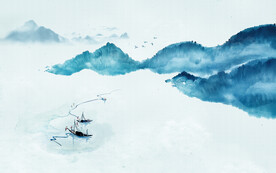 轻奢装饰画 新中式山水画