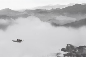 轻奢装饰画 新中式山水画