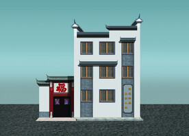 徽派外立面 建筑 景观