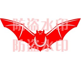 蝙蝠剪纸窗花矢量超精细