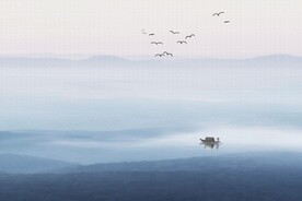 轻奢装饰画 水墨山水画 意境图