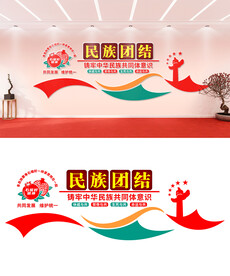 民族团结文化墙设计