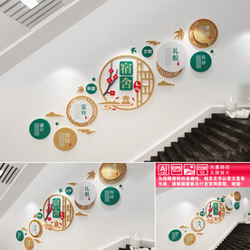 宿舍楼梯间文化墙