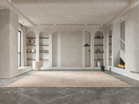 现代极简客厅背景墙