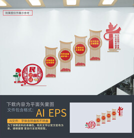 民族团结楼梯文化墙