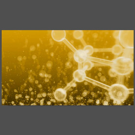 金色分子水中旋转视频素材