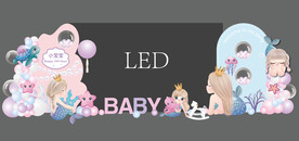 美人鱼舞台led屏幕宝宝宴背景