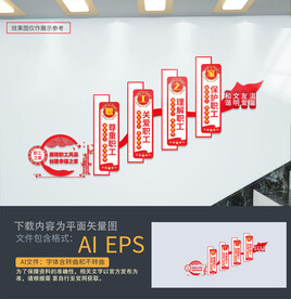 职工之家楼梯文化墙