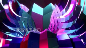 炫彩多边形几何变换动画大屏幕