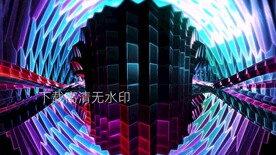 抽象立体多边形动画LED视频