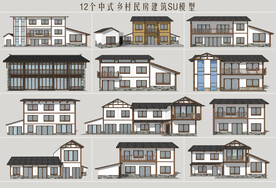 中式乡村民房建筑