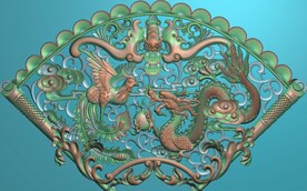 龙凤挂屏精雕图桃木挂屏蝙蝠挂屏