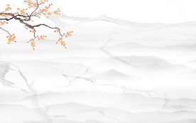 雅士白简约新中式电视背景墙