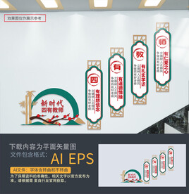 四有教师楼梯文化墙