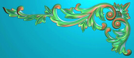 欧式洋花角花精雕图