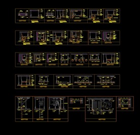 室内多种类型样式吊顶工艺节点图
