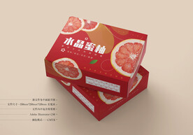 水晶柚子包装 平面图