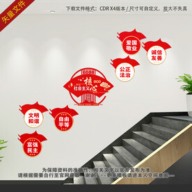 社会主义核心价值观楼梯