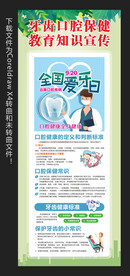 牙齿口腔保健知识展架