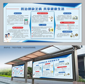 碘缺乏病科普知识宣传栏展架展板