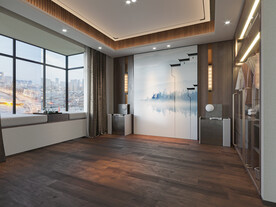 中式卧室场景 家具场景