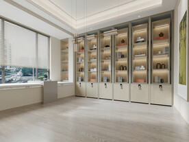 现代书房场景空景